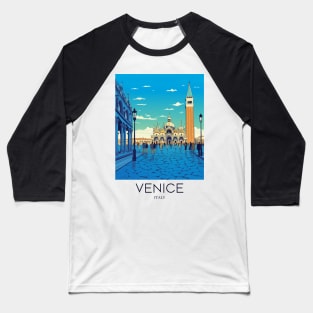 A Pop Art Travel Print of Venice - Italy Baseball T-Shirt